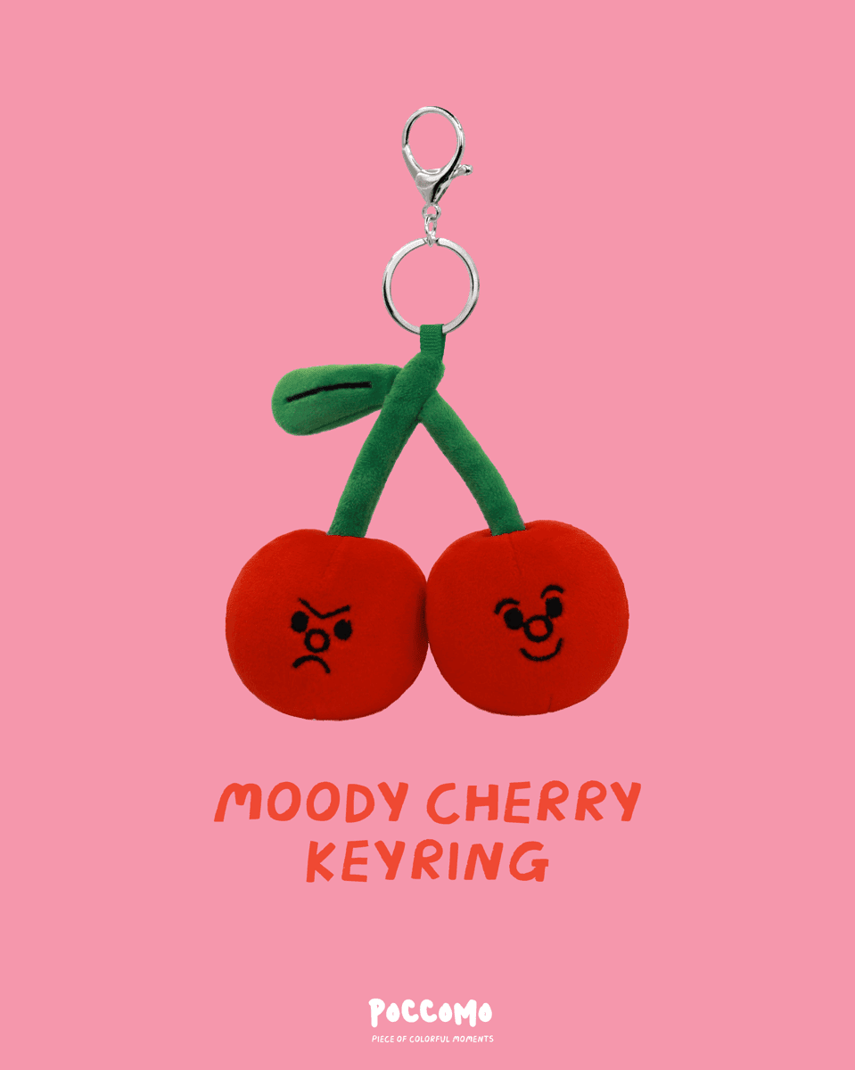 MOODY CHERRY KEYRING