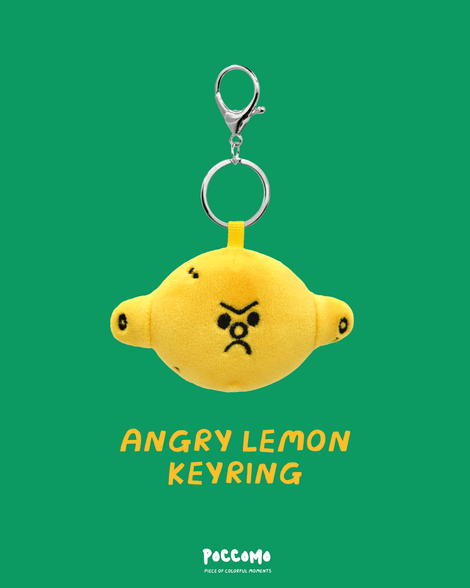 ANGRY LEMON KEYRING